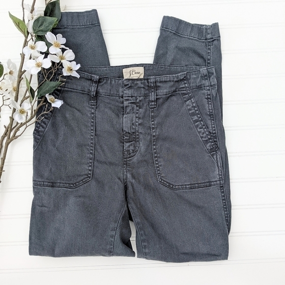 J. Crew Gray 9" Cargo Toothpick Pants - Picture 2 of 5